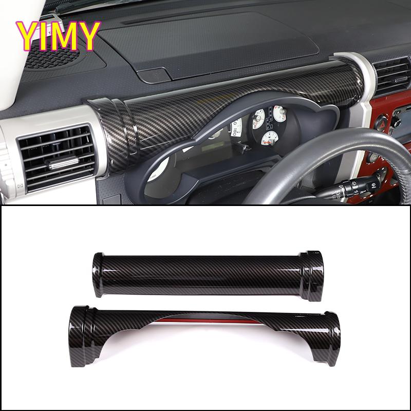 For Toyota FJ Cruiser 2007- LHD ABS Carbon Fiber Automotive Parts Control Shift Panel Decorative Strip Cover Accessories