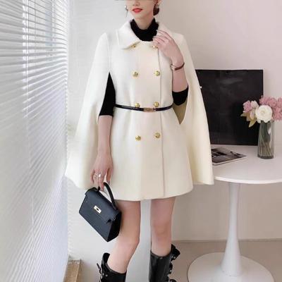 Medium and Long Knitted Double-sided Woolen Cloak Coat Women's Autumn and Winter New Temperament Sweater Shawl Jacket