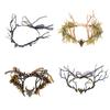 Natural Elf Forest Theme Headpiece With Realistic Twigs And Plastic Grass For Outdoor Party Photography Costume Props