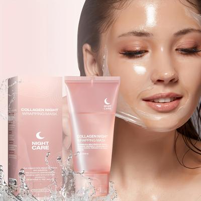 Máscara facial de colágeno hidrolisado peel-off, máscara facial noturna, hidratante, firmadora, cuidados com a pele do rosto
