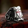 Vintage Knights Templar Cross Shield Rings For Men Gothic Punk 316L Stainless Steel Masonic Rings HipHop Rock Biker Jewelry Gift