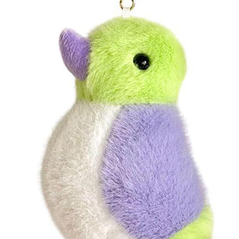 10Cm Lovely Mini Bird Plush Toys Cute Parrot Bag Keychain Pendant Xmas Gifts Girl