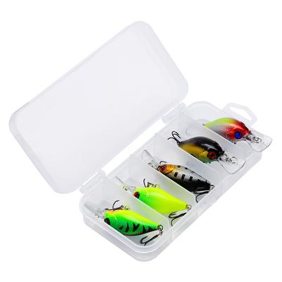 5 Pcs Set Artificial Lifelike Hard Baits Set Fishing Bait Fish Lure with Hooks (Type 1)