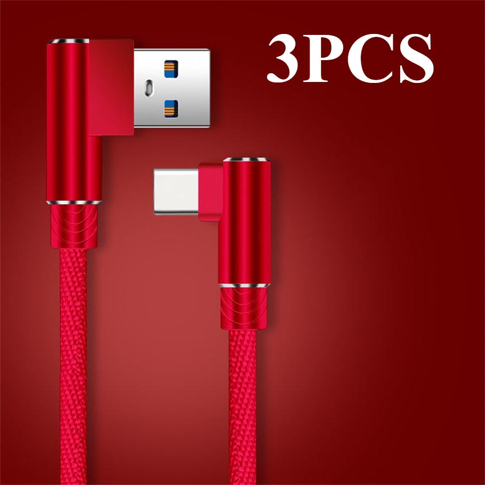 40W 5A USB To Type C Fast Charging Cable 90 Degree Elbow Weave Charger Data Cable USB Type-C Charge Adapter Wire 0.25/1/1.5/2M