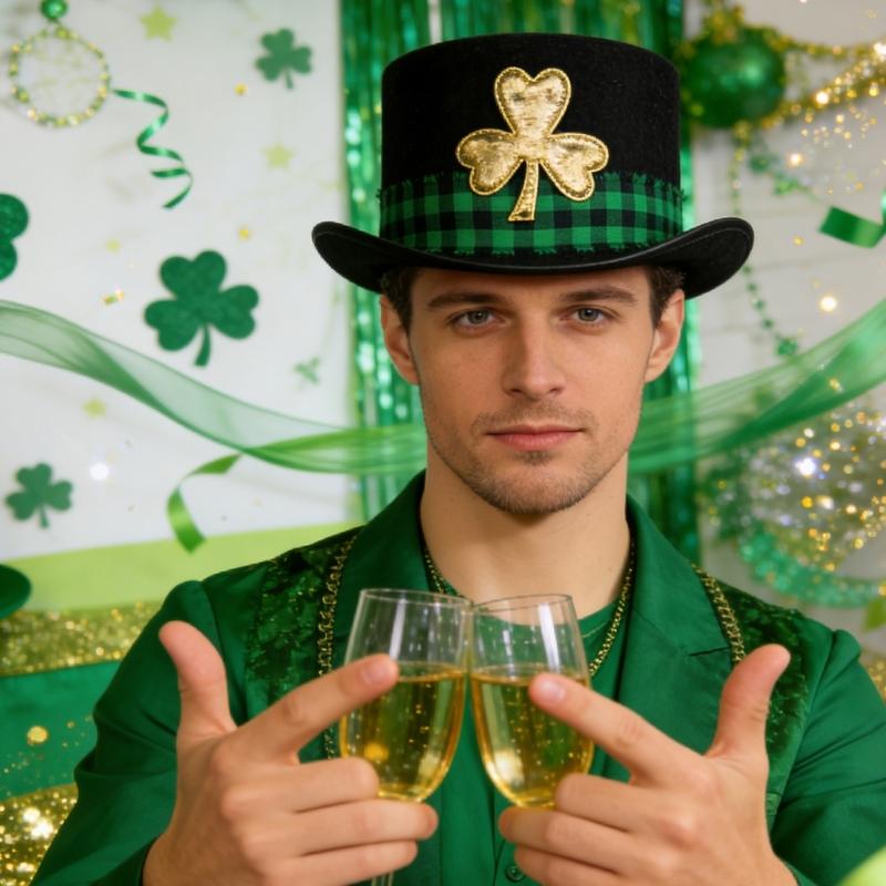Eleganter Hut für das St. Patrick's Day Kostüm Hut stärkt die Familienbande bei Festival-Treffen und Aktivitäten