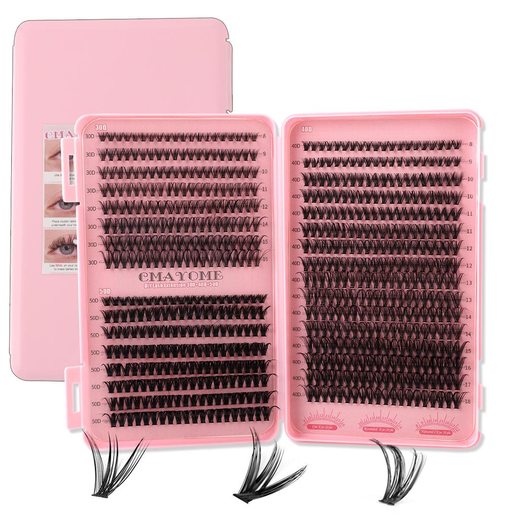 640 Tufts Diy Multi-Hair Eyelash Book 30D40D Natural Thick D Song Segmented False Eyelash Set