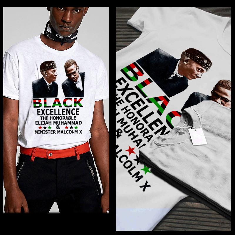 

Elijah Muhammad T-Shirt the Honorable Black History Month Minister Malcolm tee S