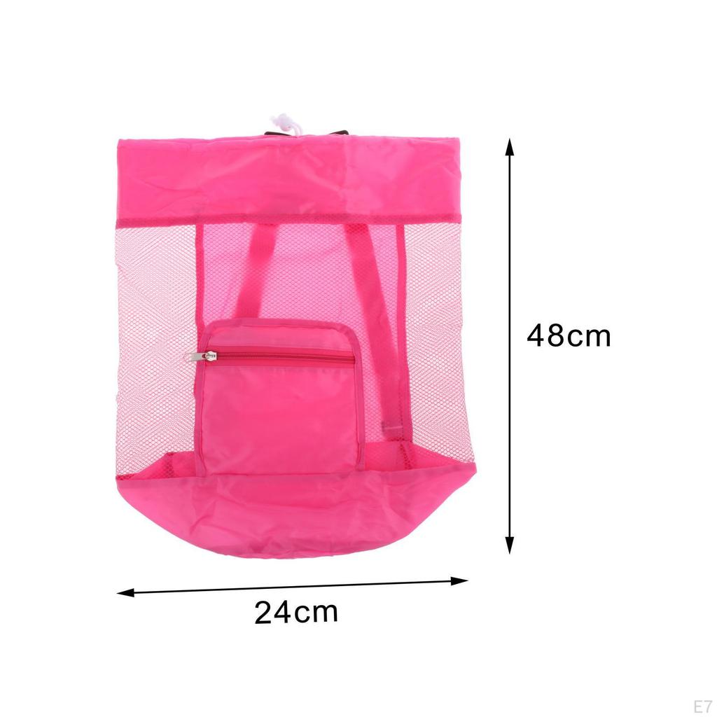 Beach Bag Collection Adjustable Carry Straps Sand Toy Shell Mesh