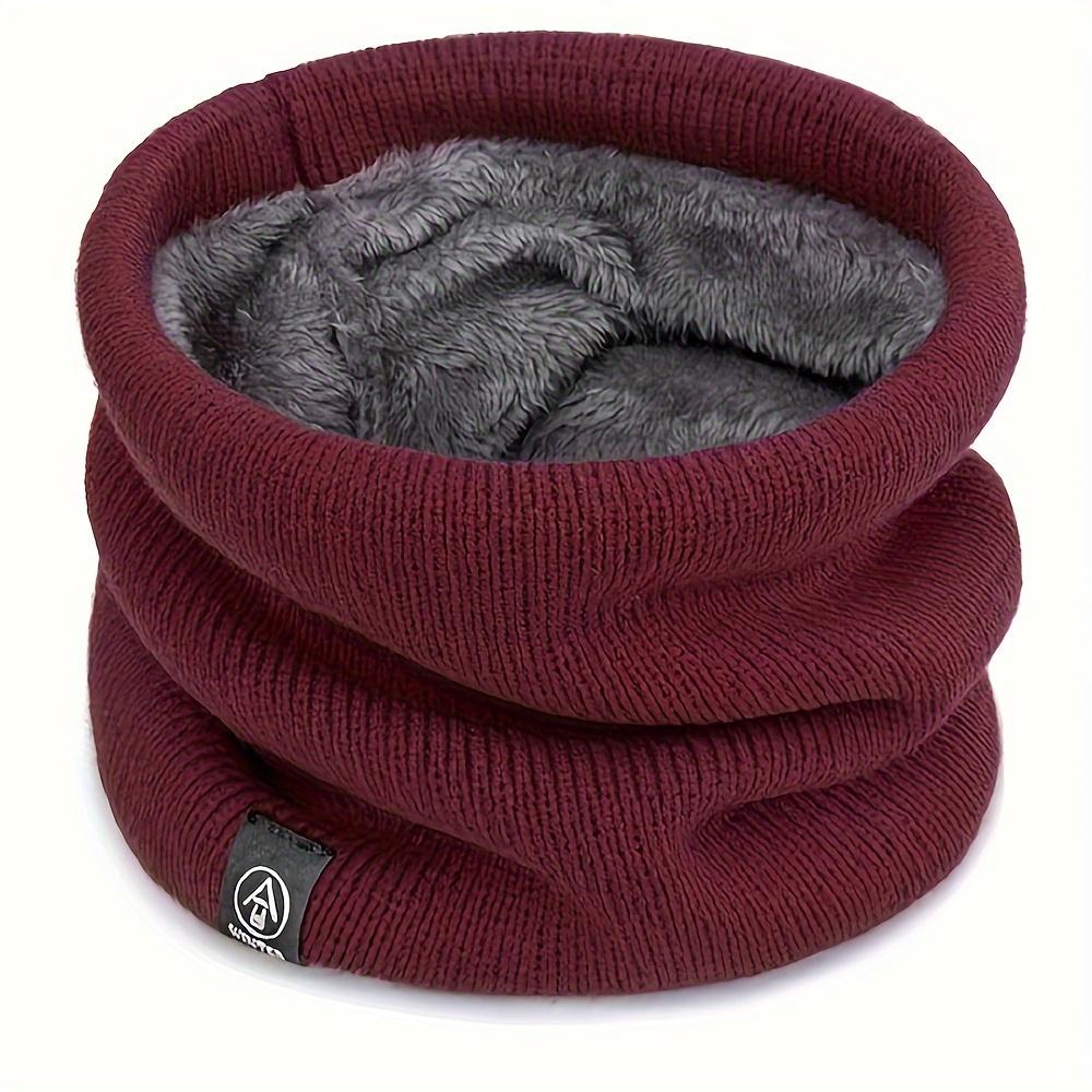 1pc Winter Sports Knit Scarf Integrated Mask-100% Polyester Thickened Warmth Multifunctional Neck Gaiter for Outdoor Activities