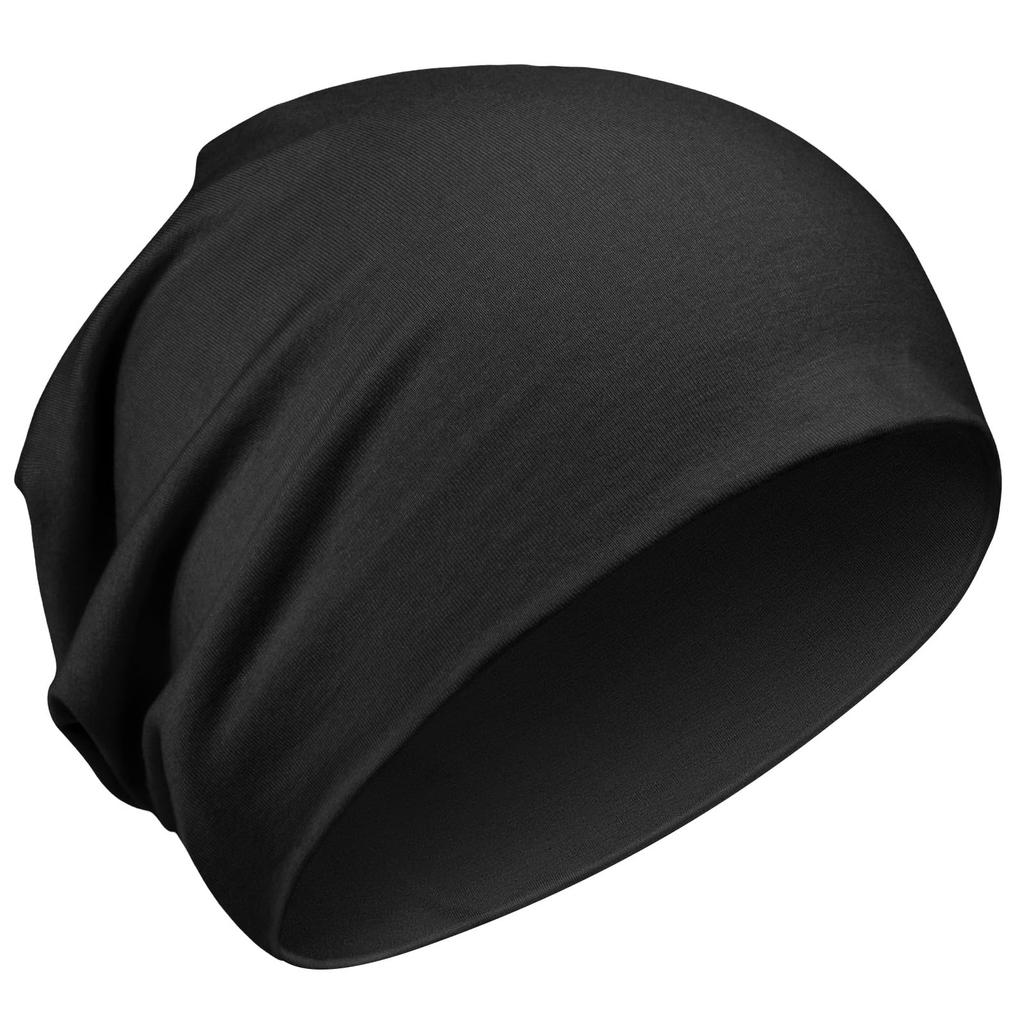 Fittia Medical Sleeping Care Chemotherapy Thin Knit Suitable for Hair and Black Men's Hat, Cap, Cap, Cap, Cap, Breathable, Washable, Modal, Loss,