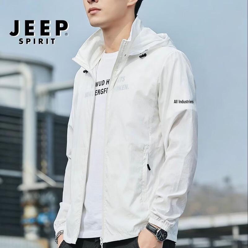 JEEP SPIRIT Men's Detachable Hood Sun Protection Jacket