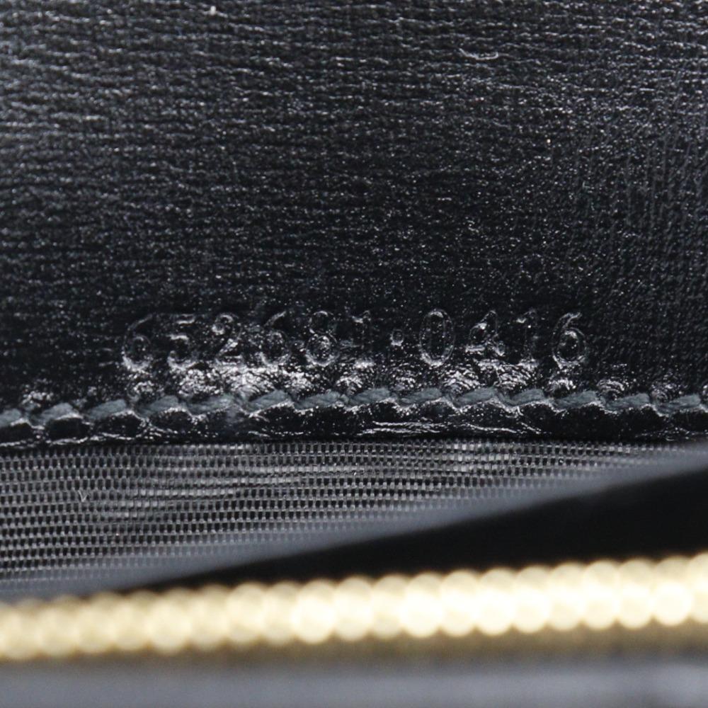 Gucci Jackie 1961 Chain Wallet 652681 Black Calfskin Women Used