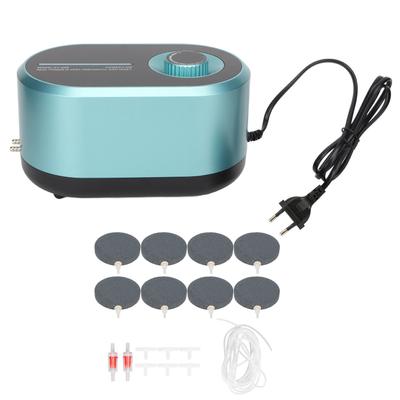 Aquarium Sauerstoffpumpe Leise Einstellbar Großes Luftvolumen Doppelter Auslass Fischbecken Luftpumpe für Fischteich