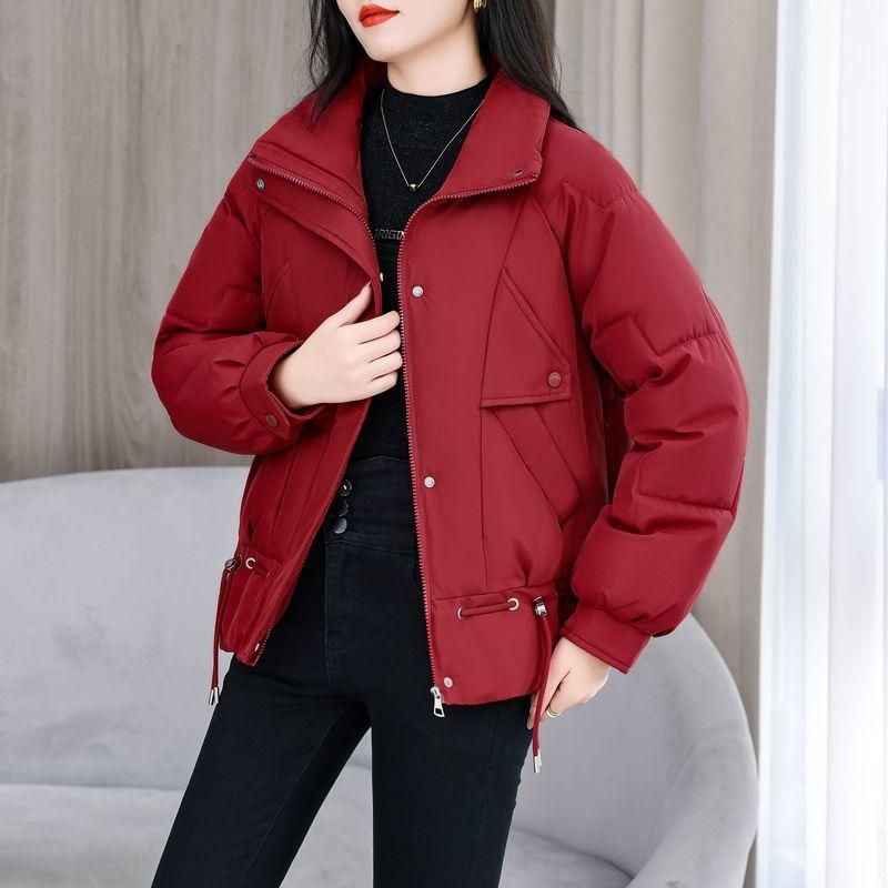 Winter Fashion Women Short Down Cotton Coat Loose Warm Thickened Slim Jacket