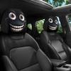2pcs Halloween Funny Car Headrest Pillowcase Cute Cartoon Eye Car Headrest Seat Protector Anti-Scratch Vehicle Accessories
