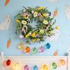 3D 45cm Easter Simulation  Olive Leaf Vine Wreath, Artificial Flower Glowing Home Decor Wall Hanging