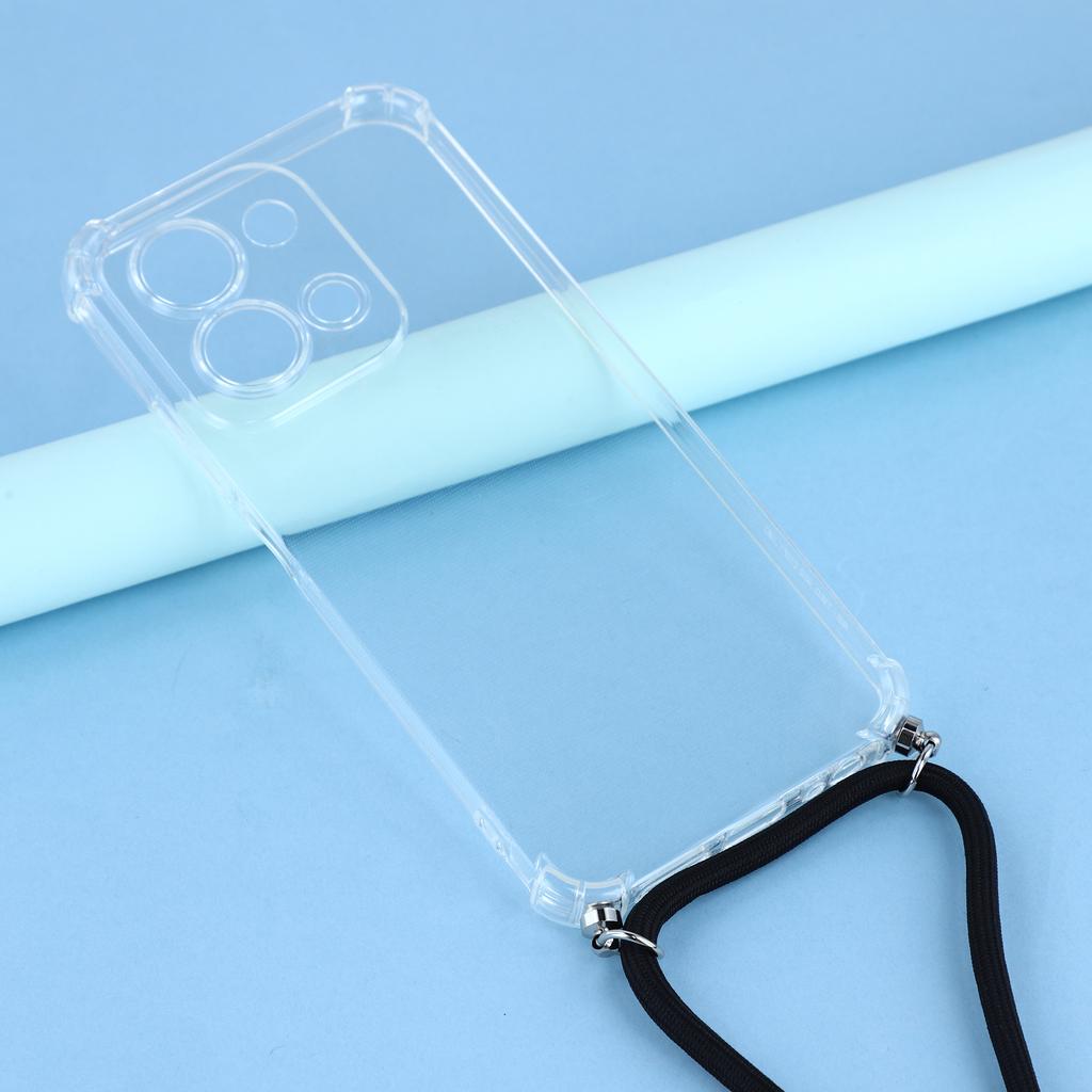 For Xiaomi Redmi 15C 4G (Global) (171mm)/Poco C85 4G (171mm) Case Reinforced Corner TPU Clear Phone Cover with Lanyard