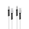 12 Stück USB-Spiralschutz, Ladekabel, Datenabdeckung, Schoner für iPhone und Android