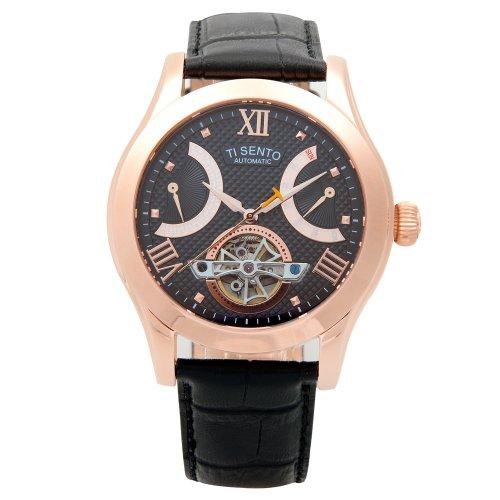 [TISSENTO] TISSENTO Men's Automatic Skeleton Leather Watch TS50091