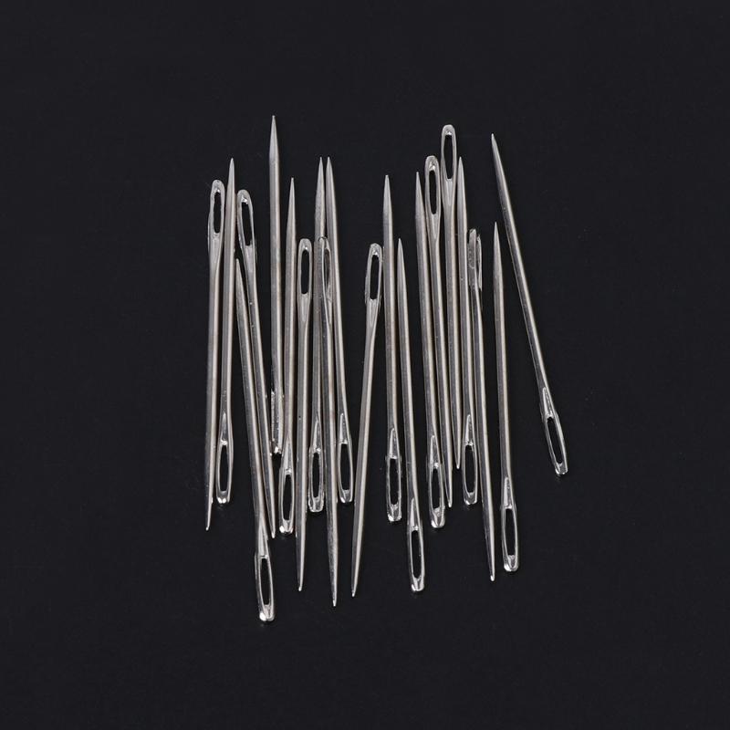 Buy 20pcs Largeeye Stainless Steel Yarn Knitting Cross Stitch Needles Sewing Tools at