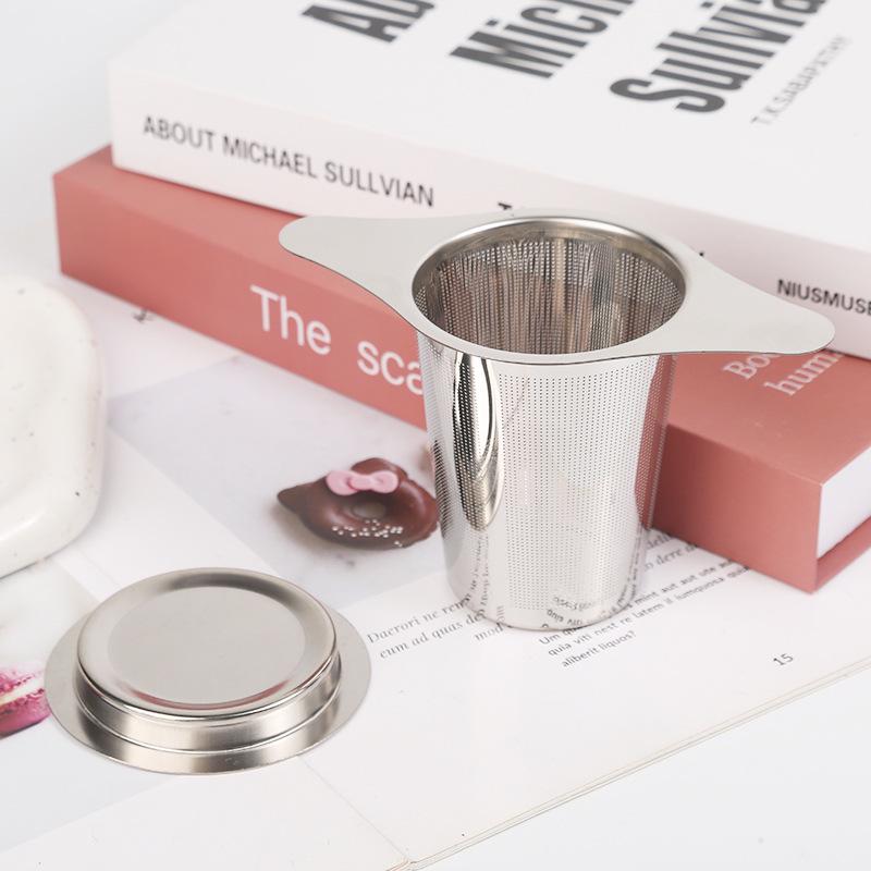 304 Stainless Steel Conical Tea Infuser with Mesh Strainer and Double Ear Design