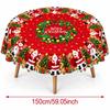 Christmas Tablecloth Festive Snowman Santa Print Dining Table Decor Gift