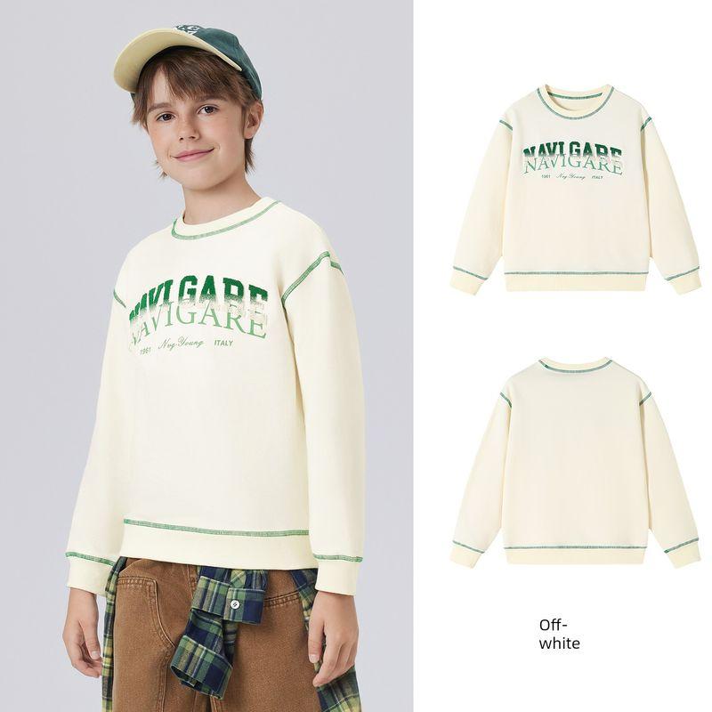 Navigare Italian Small Sailboat Children's Clothing Boys' Long-Sleeved Sweatshirt 2026 Spring New Children's Top