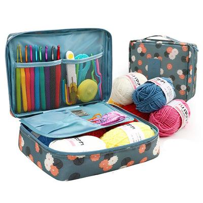 Tragbare Aufbewahrungstasche für Handarbeiten, Netzteilertasche, Organizer für Garnstrickwerkzeuge, Aufbewahrung von DIY-Bekleidung, Reise-Kulturtasche