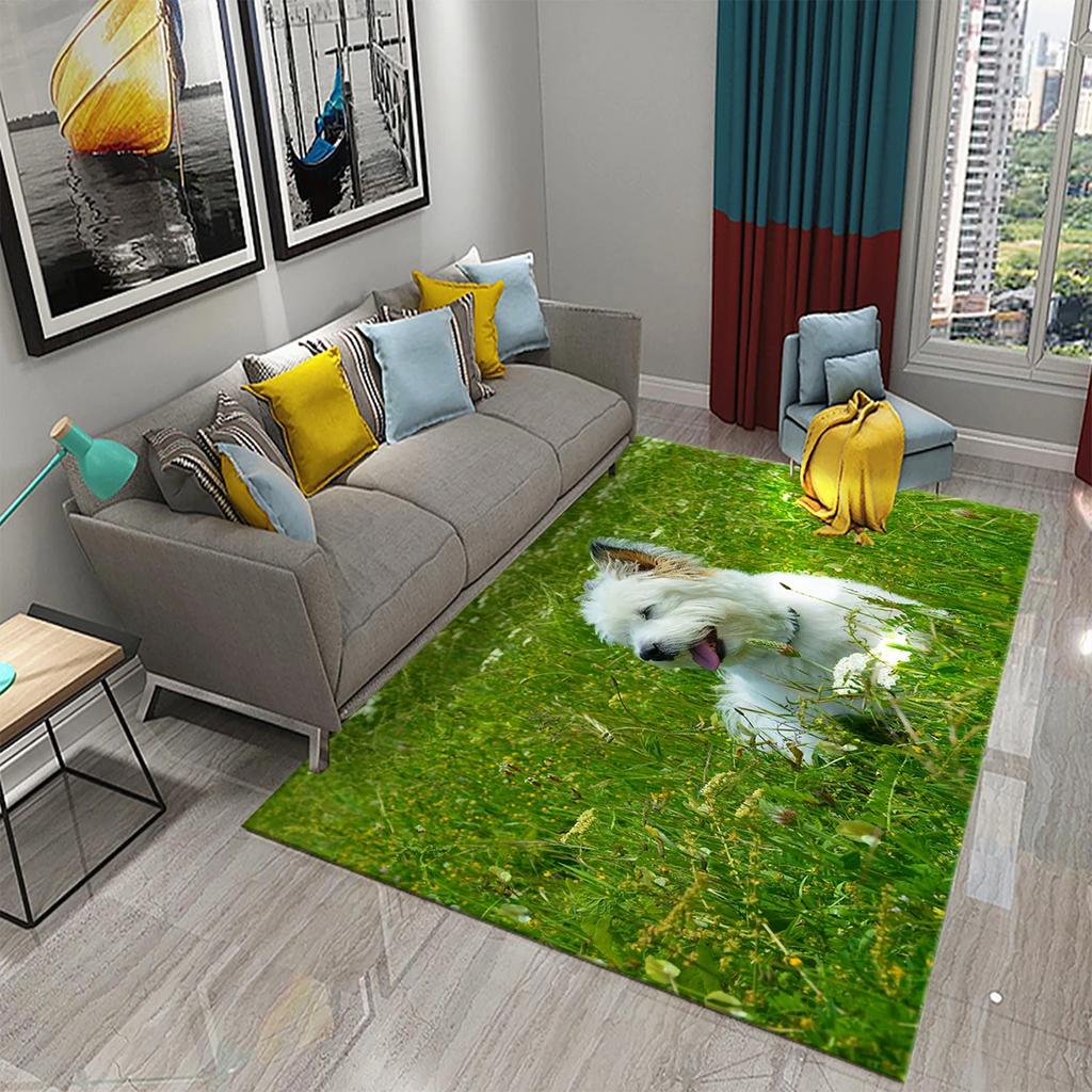 West Highland White Terrier Hund Teppich Niedlicher Welpe Tier Badezimmer Küche Schlafzimmer Anti-Rutsch Teppich Eingang Toilette Fußmatte