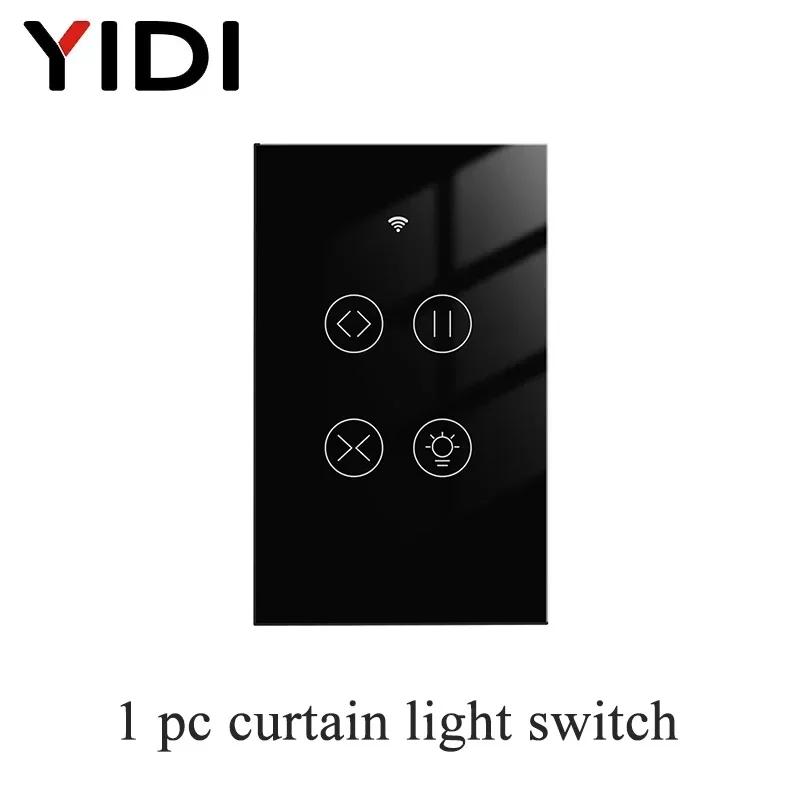 

Tuya WiFi Smart Life App RF433 Curtain Light Touch Switch Glass Panel Wireless Remote Control Alexa Google Home Voice Control