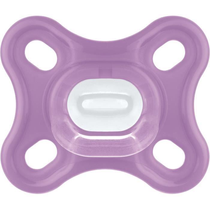 MAM Comfort Sucette Physiologique +0m Rose Lot de 2 + Boîte de Conservation