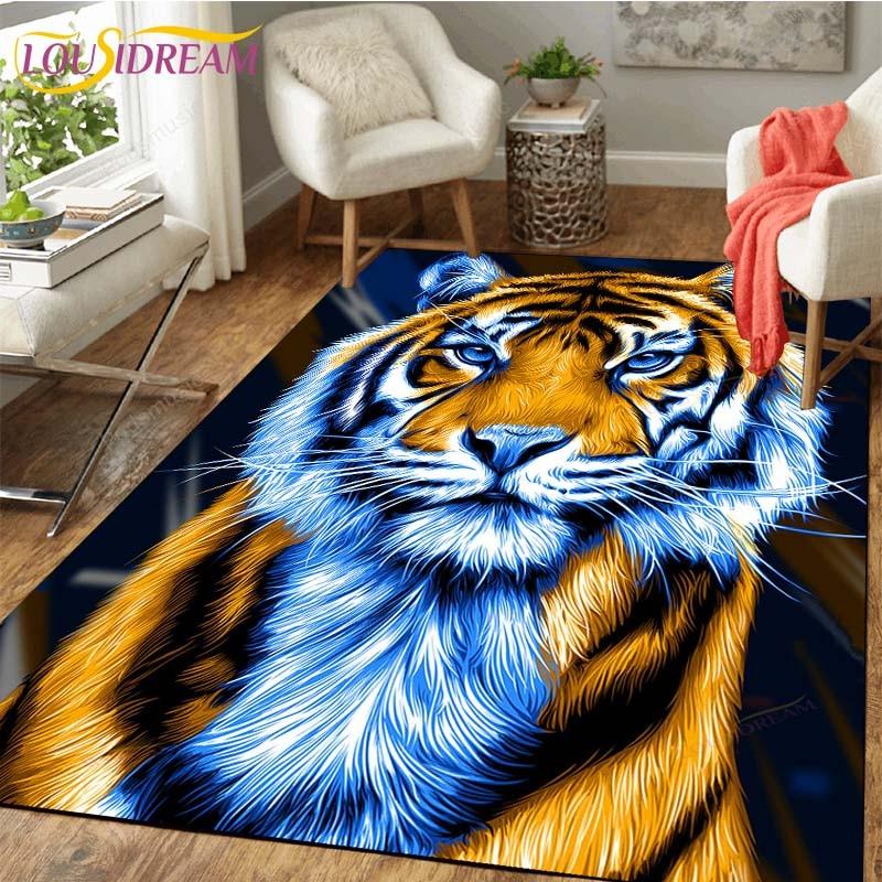 

Ковер с тигром, нескользящий коврик, коврик для комнаты, квадратный качественный съемный коврик для кухни, ванной, пола, водонепроницаемый коврик 160cm x 200cm