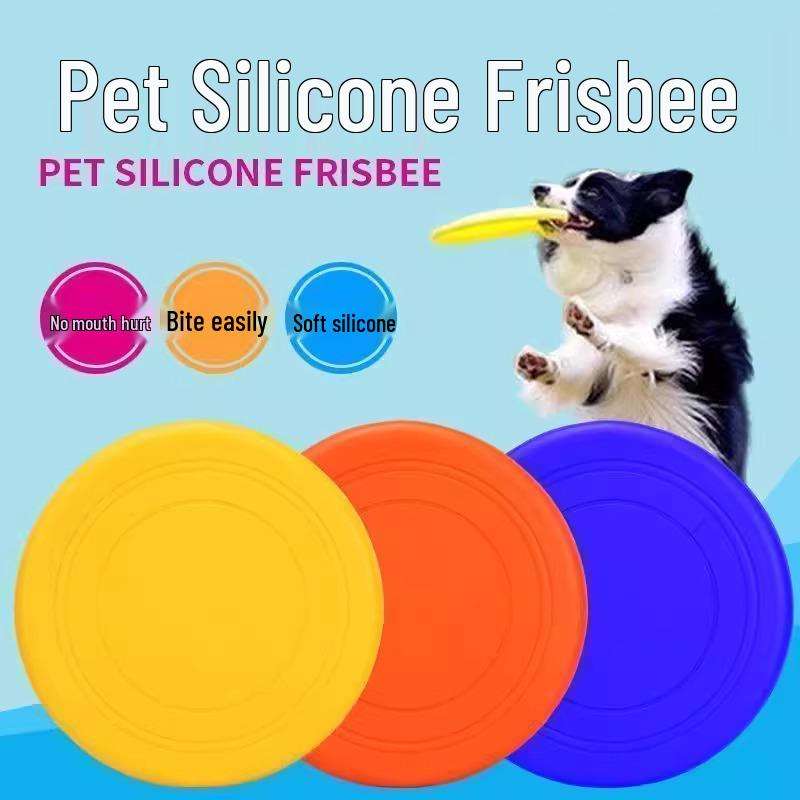 Dog Frisbee: Durable Bite-Resistant Flying Disc Toy for Training, Teething, and Interactive Play to Relieve Boredom