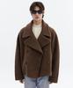 Trip Le Sens Boucle Heavy Over Double Coat_Black