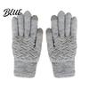 Non-slip Daily Commuting Gloves 1 Pair Winter Warm Fleece Lined for Women Men Cold Knitted Cycling Weather Thermal Gloves Thickened Knit Touchscreen