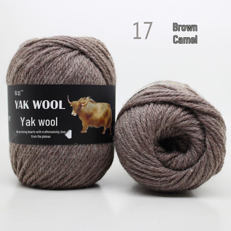 Hand-Knitted Medium-Thick Yak Wool Yarn for Scarves, Hats, Coats, Vests, and Sweaters