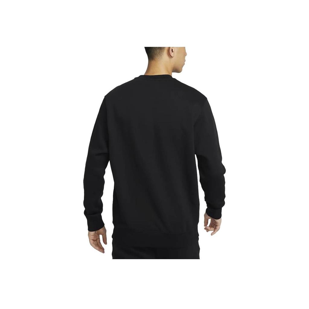 Nike Club Fleece Graphic Print Crew Neck Sweatshirt Men Tops Black FN2611-010