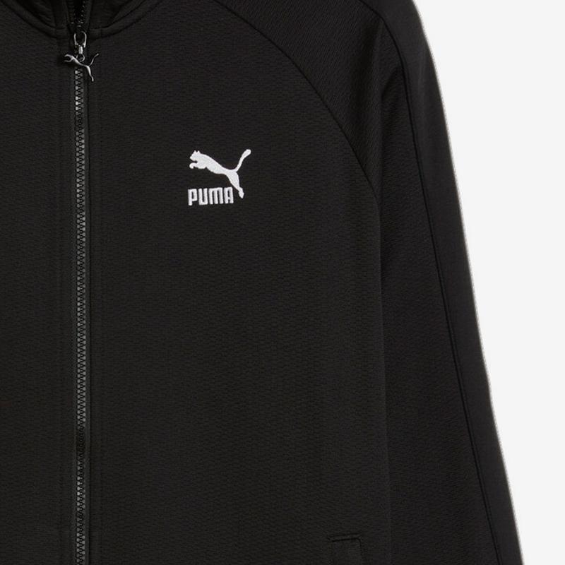 Puma Color Block Striped Stand Collar Zip Jacket Men Jacket Black 626164-01