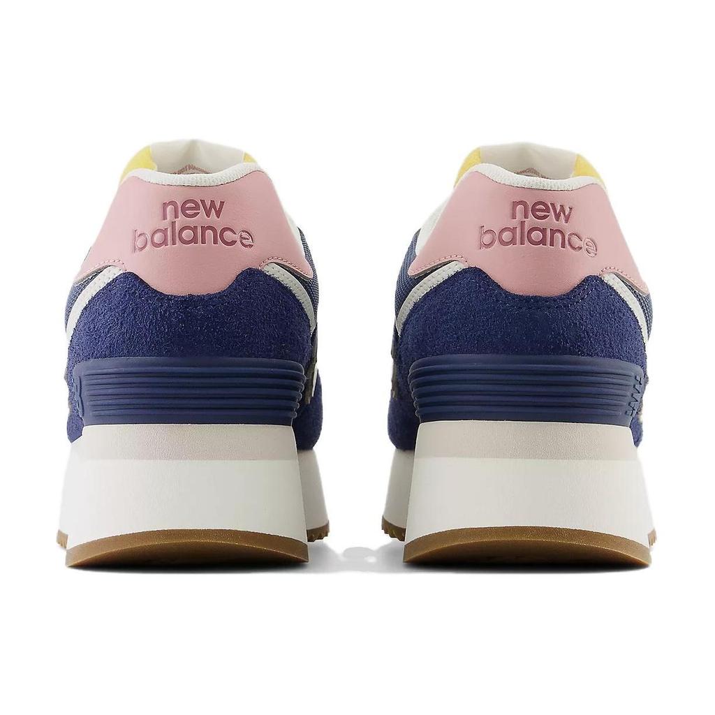 New Balance Nb 574+ Comfortable Low-Top Running Shoes Women sneaker Blue White Pink WL574ZCB