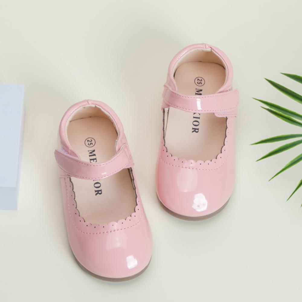 Girls Soft Bottom Multi- Leather Spring Autumn New Baby Girl Bright Leather England Breathable Princess Shoes