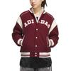 adidas Originals Women's Burgundy Varsity Style Padded Baseball Jacket JD6380