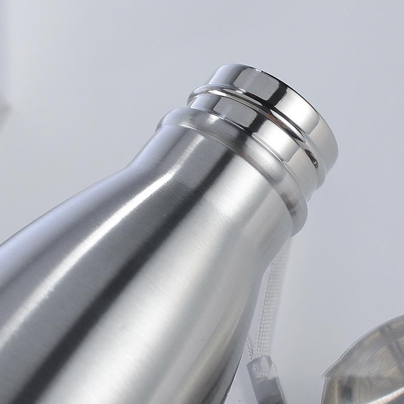 650-1000Ml Portable Outdoor Water Bottle Stainless Single Wall Insulated Cup