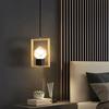 Luxury Gold Lustre Copper Crystal Pendant Lights LED E14 Modern Hanging Lamp Bedside Bedroom Model/Dining Room Kitchen Store Bar