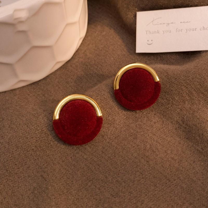 Silberne Nadel Tropfenöl Rote Perlen Ohrstecker - Eleganter & Vielseitiger Schmuck für Damen