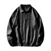 Men's Winter Half Zipper Solid Color Casual Tops Long Sleeve Round Neck Sweatshirt