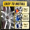 Universal 2.74 Inch 69.5 MM Wheel Center Caps - Snap-On Hub Covers Waterproof and Rustproof Hub Caps (4-Pack, Chrome)