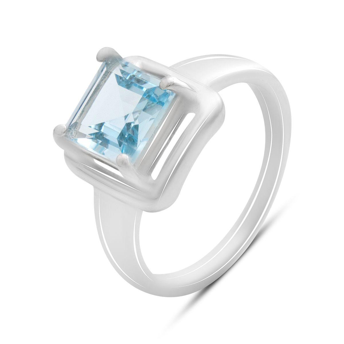 

Серебряное кольцо с натуральным топазом 2.918ct, вес изделия 4,73 гр (2188407) 18.5 небо синє світло кольору