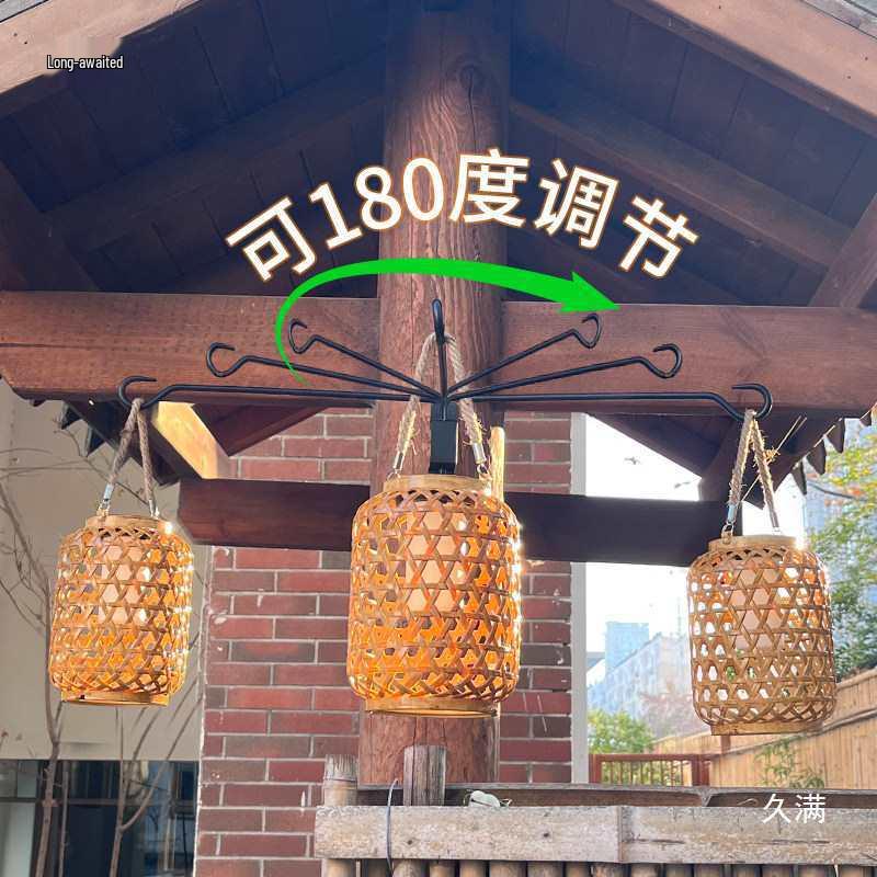 Rotatable Detachable Wall-Mounted Lantern and Basket Hooks: Garden Balcony Pot Hangers