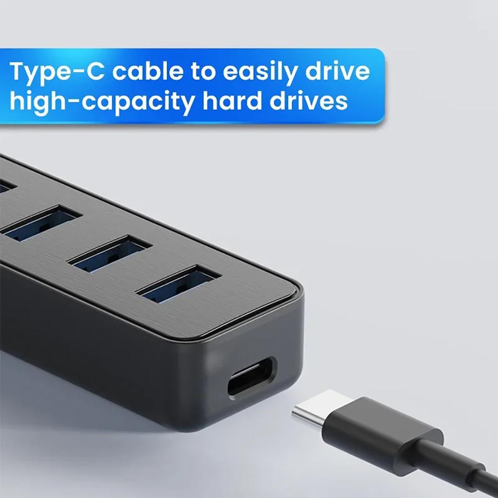 4 Ports USB HUB 4-Port Hub USB 3.0 to USB-C with Power Delivery And Data Sync for MacBook Pro/ MacBook Air/ Chromebook Pixel