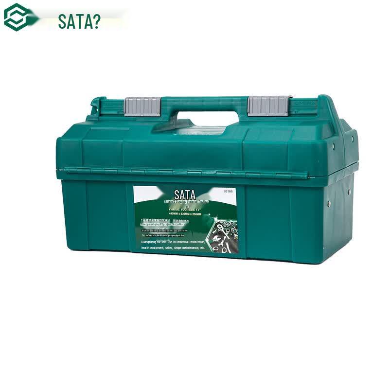 SATA 95166 Three-Tier Plastic Toolbox 17 inch